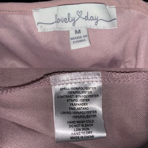 Lovely Day Pink High Neck Layered Mini Dress MSRP:$121 SZ Medium - Picture 10 of 11